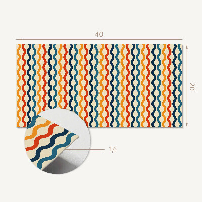 Vinyl wandbekleding Golven in een ritmisch patroon