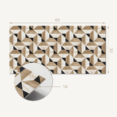 Vinyl wandbekleding Geometrisch driehoekspatroon