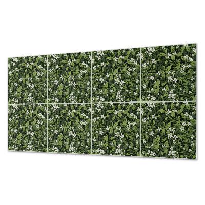 Vinyl wandpaneel Bloemenpatroon met bladeren