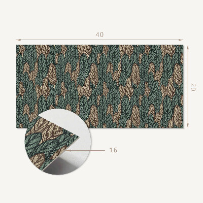 Vinyl wandpaneel 2D bladpatroon