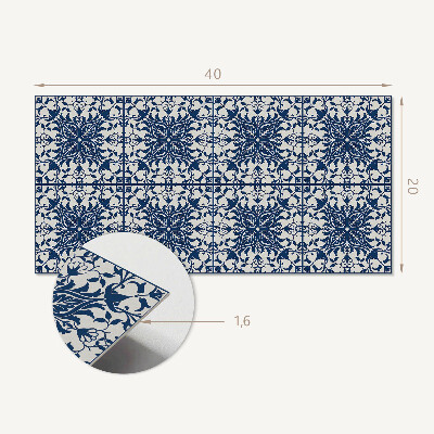 Vinyl wandpaneel Bloemenpatroon op de achtergrond