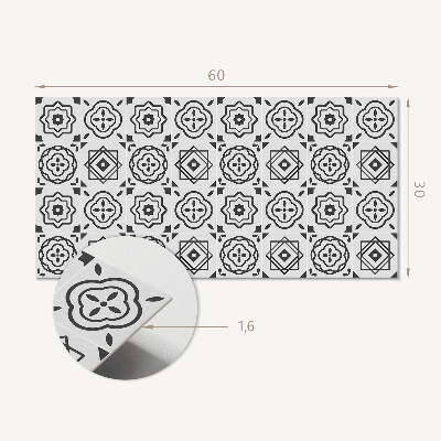 Vinyl wandbekleding Geometrische patronen in vierkanten