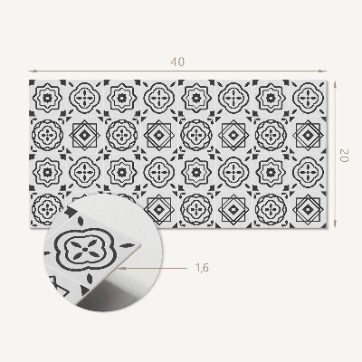 Vinyl wandbekleding Geometrische patronen in vierkanten