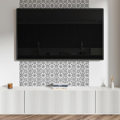 Vinyl wandbekleding Geometrische patronen in vierkanten