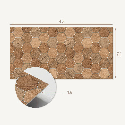 Vinyl wandpaneel Zeshoekig tegelpatroon