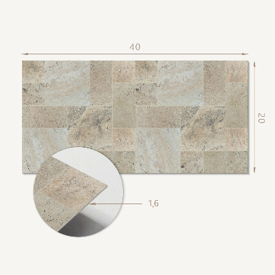 Vinyl wandpaneel Steen mozaïekpatroon