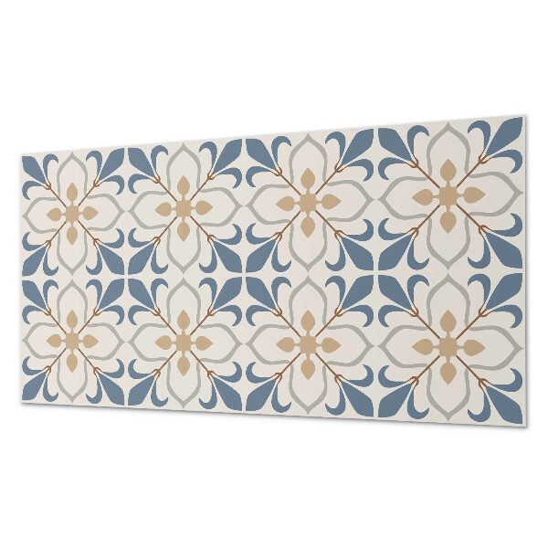 Vinyl wandpaneel Bloemenpatroon met bladeren