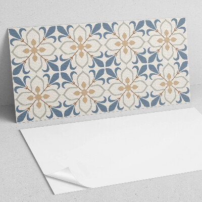 Vinyl wandpaneel Bloemenpatroon met bladeren