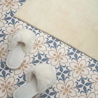 Vinyl wandpaneel Bloemenpatroon met bladeren