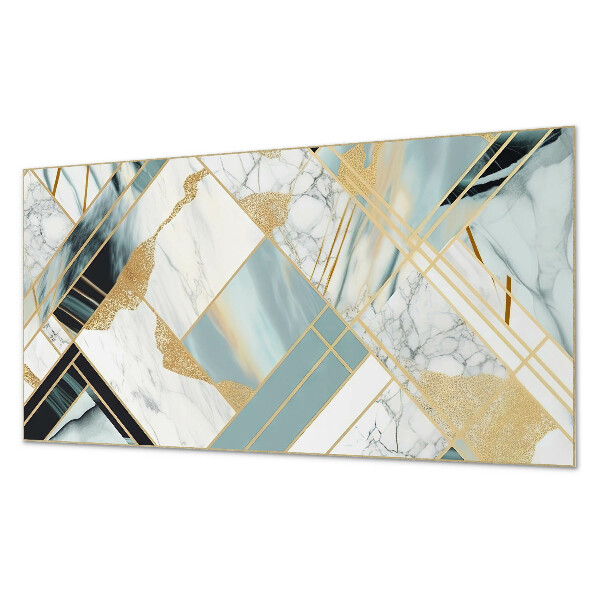 Vinyl wandbekleding De geometrie van marmerpatronen