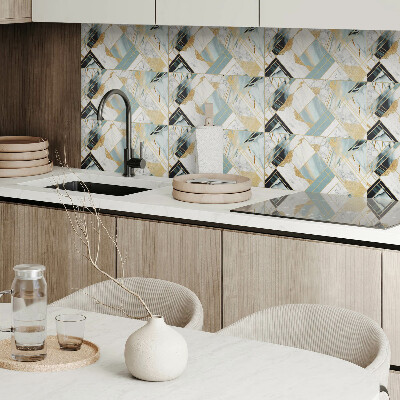 Vinyl wandbekleding De geometrie van marmerpatronen