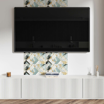 Vinyl wandbekleding De geometrie van marmerpatronen