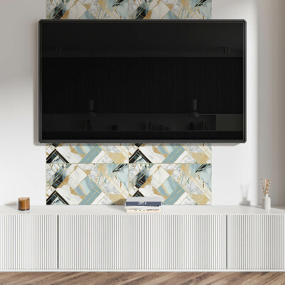 Vinyl wandbekleding De geometrie van marmerpatronen