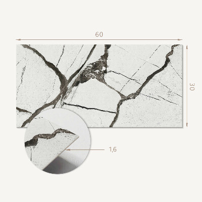 Vinyl wandpaneel Marmerpatroon met aderen