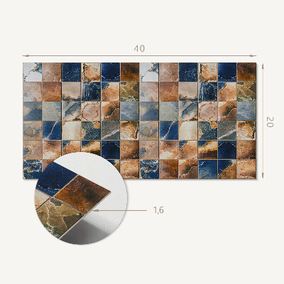 Vinyl wandbekleding Mozaïek met steenpatronen