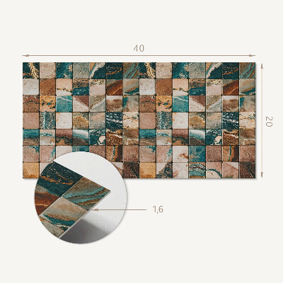 Vinyl wandpaneel Mozaïek met stenen tegels