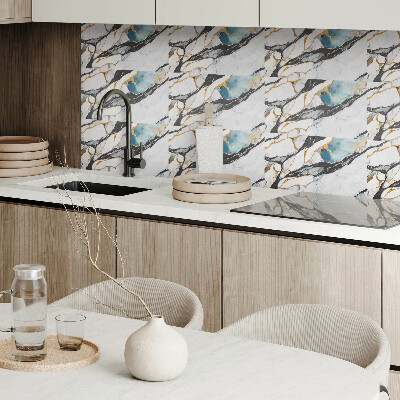 Vinyl wandbekleding Marmerpatroon met aderen