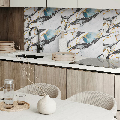 Vinyl wandbekleding Marmerpatroon met aderen