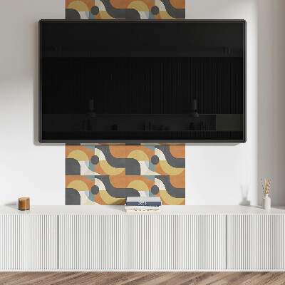 Vinyl wandbekleding Abstracte vormen en lijnen