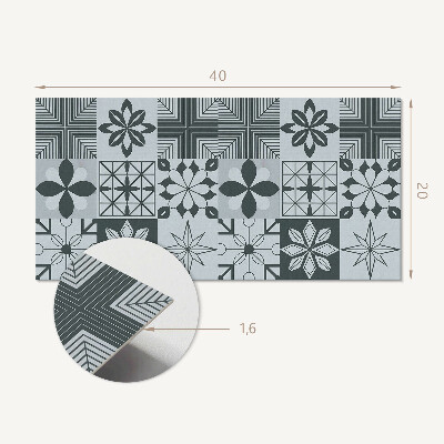 Vinyl wandbekleding Geometrische patronen in mozaïek