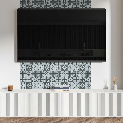 Vinyl wandbekleding Geometrische patronen in mozaïek