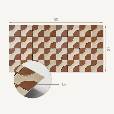 Vinyl wandpaneel Geometrisch gepatroneerde tegels