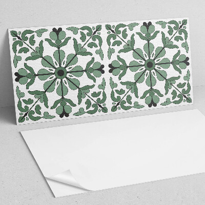 Vinyl wandbekleding Plantenpatroon met symmetrie