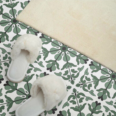 Vinyl wandbekleding Plantenpatroon met symmetrie