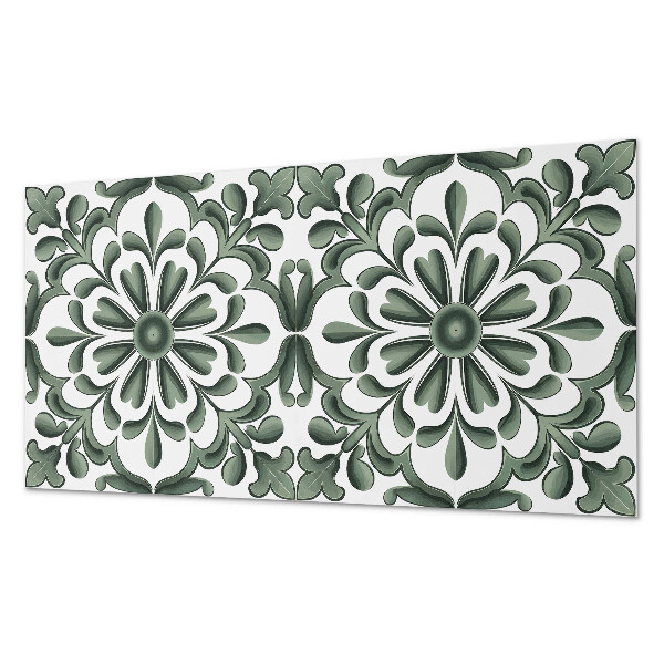 Vinyl wandpaneel Plantenmotief in een cirkel