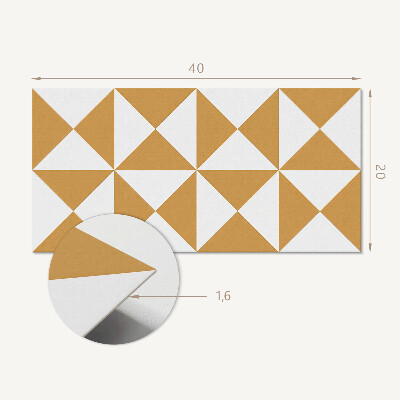 Vinyl wandbekleding Geometrisch driehoekspatroon