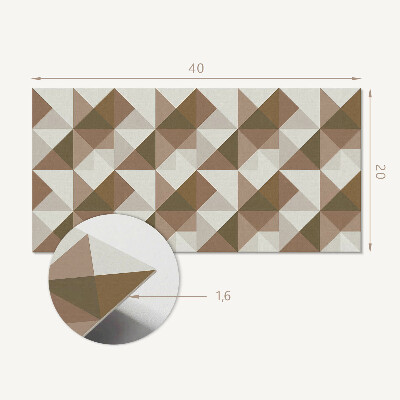 Vinyl wandpaneel Geometrie in driehoeken