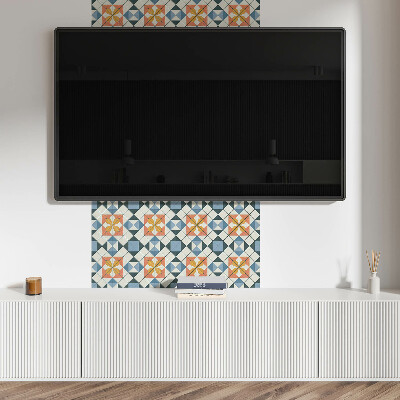 Vinyl wandbekleding Geometrisch bloemenpatroon