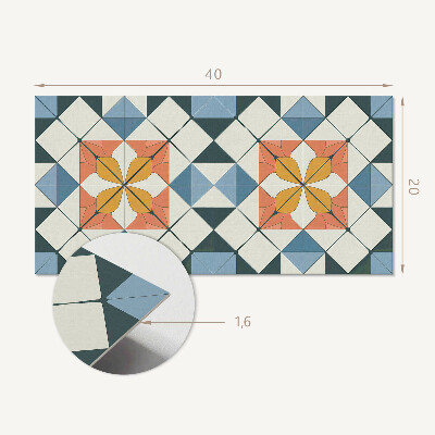 Vinyl wandbekleding Geometrisch bloemenpatroon