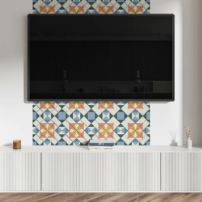 Vinyl wandbekleding Geometrisch bloemenpatroon