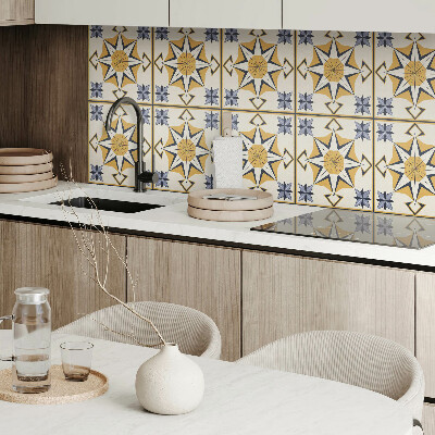 Vinyl wandpaneel Kompaspatroon met sterren