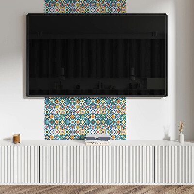 Vinyl wandbekleding Bloemen- en geometrische patronen