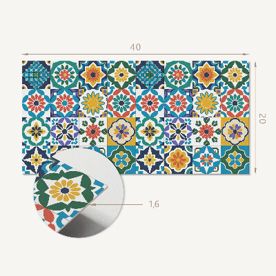 Vinyl wandbekleding Bloemen- en geometrische patronen