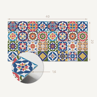 Vinyl wandpaneel Mozaïekpatronen in vierkanten