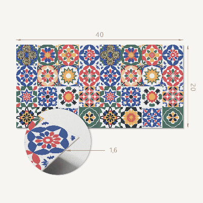 Vinyl wandbekleding Mozaïekpatronen in rijen