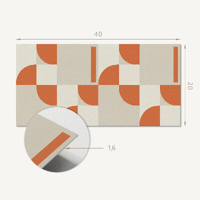 Vinyl wandbekleding Abstracte ordening van vormen