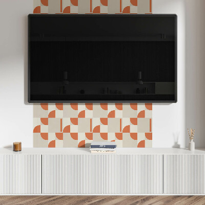 Vinyl wandbekleding Abstracte ordening van vormen