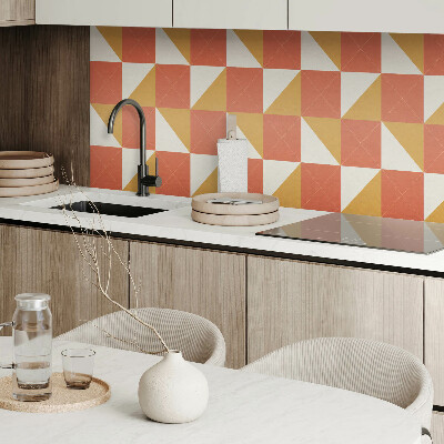 Vinyl wandpaneel Geometrie in warme tinten