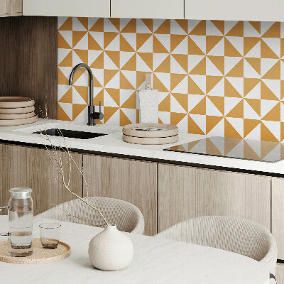 Pvc wandpaneel Geometrische driehoeken in vierkanten