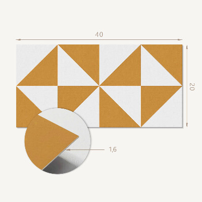 Pvc wandpaneel Geometrische driehoeken in vierkanten