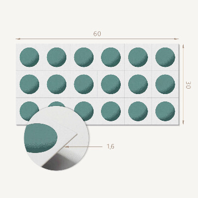 Vinyl wandbekleding Geometrische cirkels in een raster
