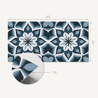 Vinyl wandpaneel Bloemmotief in symmetrie