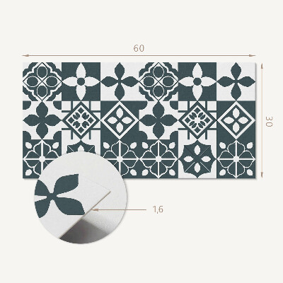 Vinyl wandbekleding Geometrische patronen in tegels