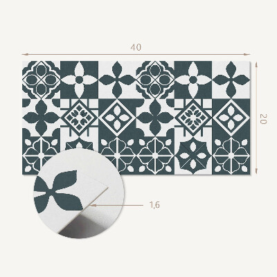 Vinyl wandbekleding Geometrische patronen in tegels