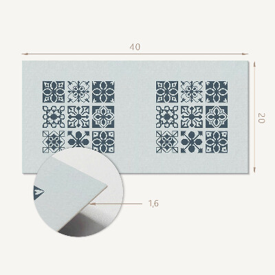 Vinyl wandpaneel Geometrische patronen in vierkanten