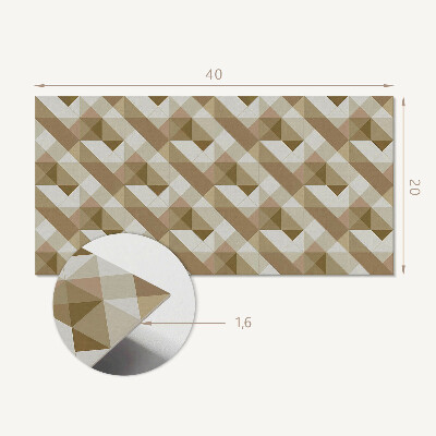 Pvc wandpaneel Geometrie in aardtinten